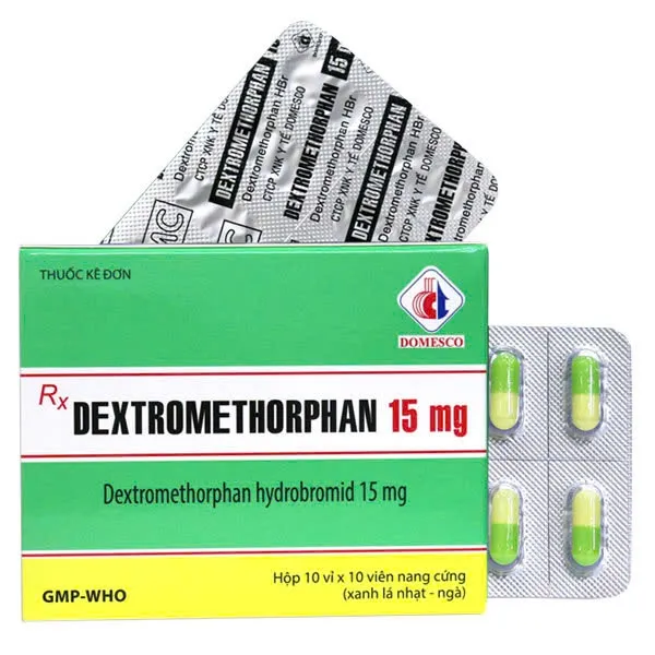 Dextromethorphan 15mg vỉ DMC (H/100v) – Giảm ho khan, nhanh chóng & dịu nhẹ